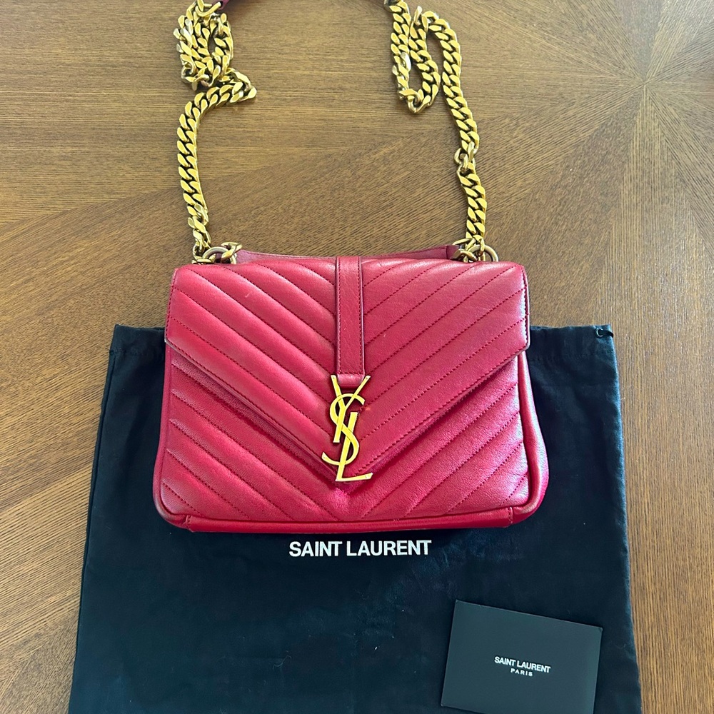 100% authentic YSL Sant Laurent College medium rede bag